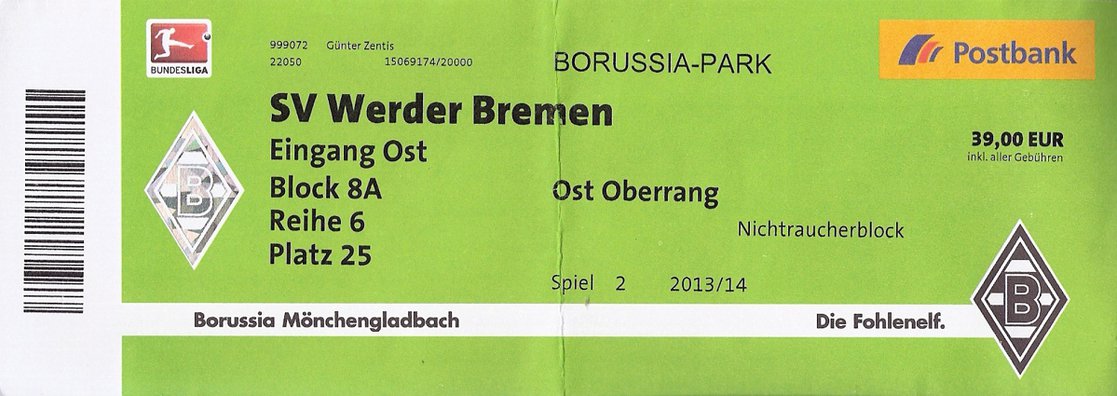 Tickets Mönchengladbach